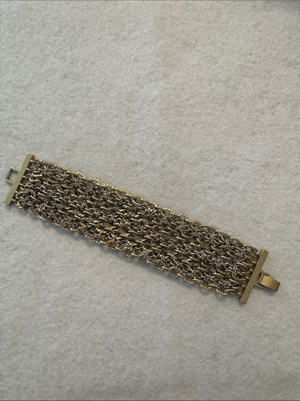 Multi-Chain Gold and Silver Tone Bracelet